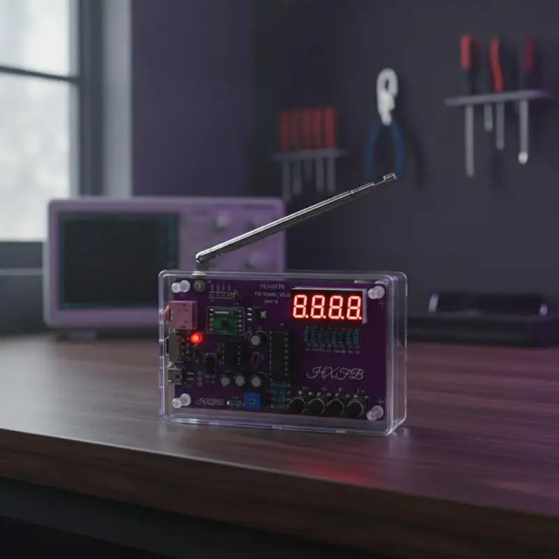 DIY FM Radio Electronic Kit, 87-108MHz Adjustable Frequency Digital Display Soldering Practice Kit, RDA5807S FM Receiver Projec