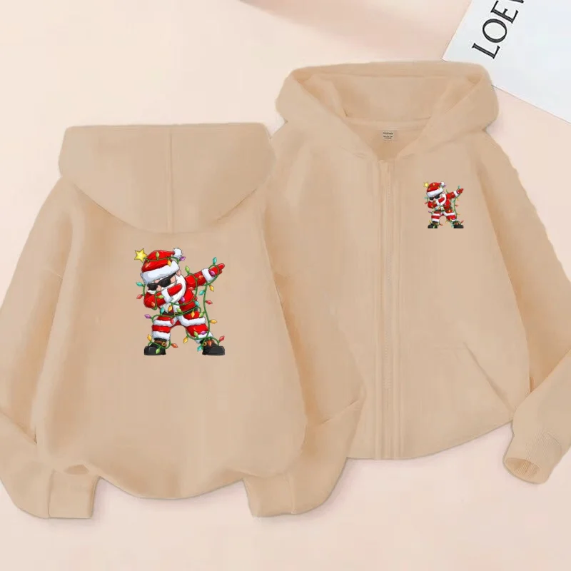 

The Cartoon-printed Children's Zipper Jacket Is Suitable for Boys Girls Aged3to13 as a Sports Jacket for Autumn Winter Christmas