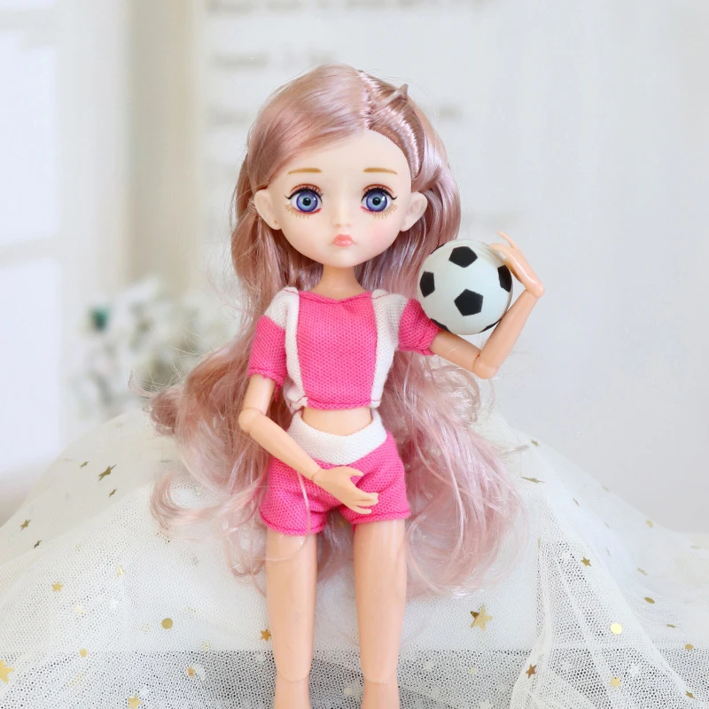 26 cm bambola BJD bambola da calcio ragazze principessa vestiti scarpe figura modello articolare mobile moda bambola carina per ragazze regalo di compleanno