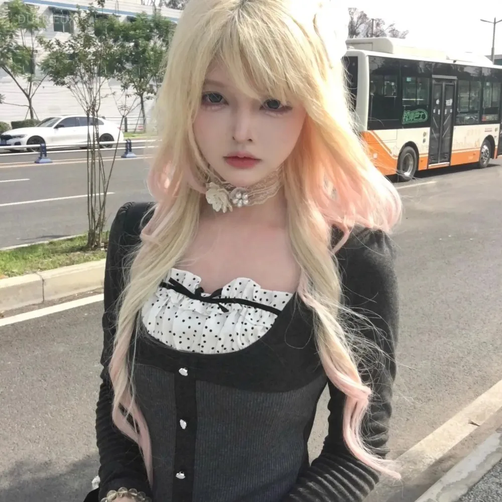 Hit Colot Dot Print Ropa mujer Long Sleeve Women's T-shirts Clothes Y2K Gothic Tops Harajuku Punk Subculture Roupas Feminina