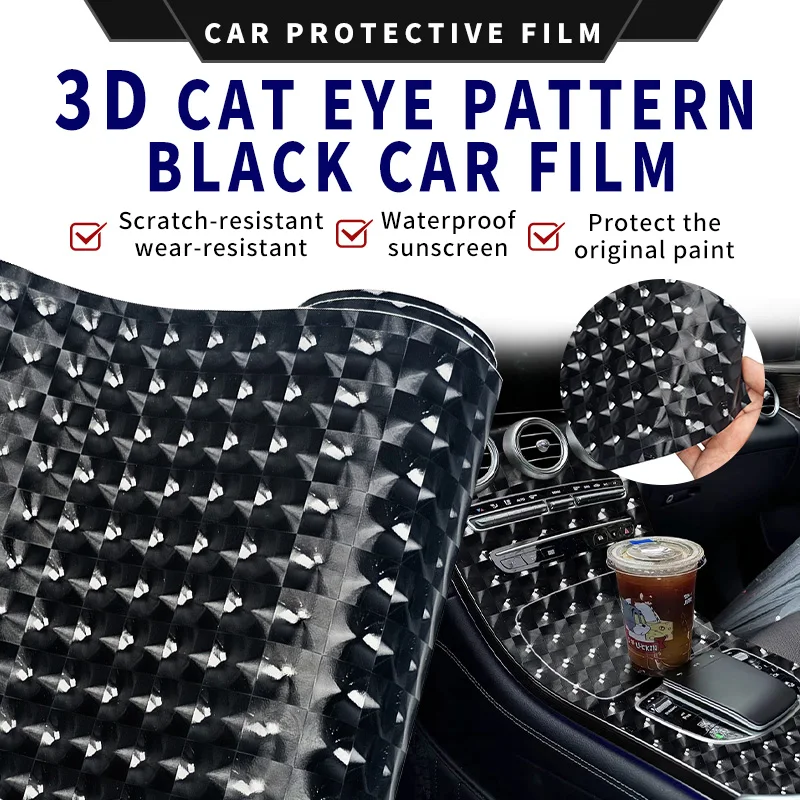 

Motorcycle Accessories Car Film 3D Stereo Cat's Eye Carbon Fiber Stickers Helmet Exterior Automobiles Parts