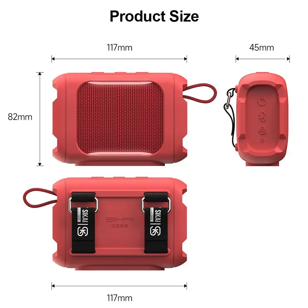 Shockproof Silicone Cover Case Dirt-proof Anti-drop Protective Cover Splash‑Resistan Soft for JBL GO5 Bluetooth Speaker