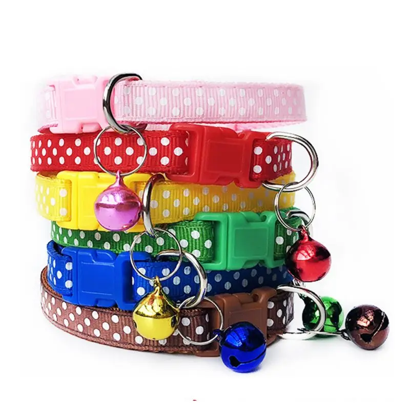 Point Adjustable for Collars Colorful PP Breakaway Safety Pet Collar with Bells Pack of 12 Durable Soft Pet