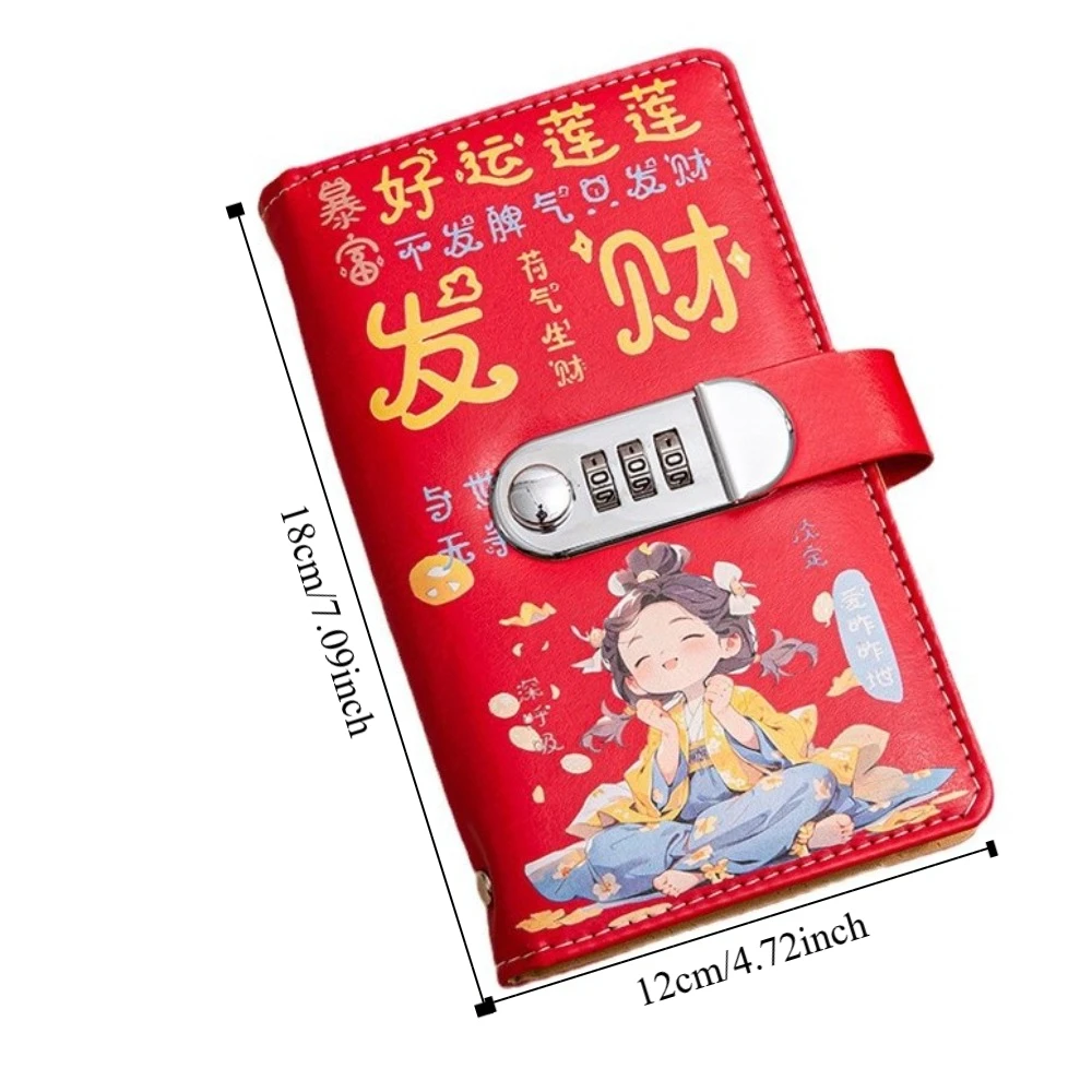 50Sheets Saving Money Binder Lucky Letter Portable Budget Binder with Lock Cash Envelopes Savings Handbook Account Book