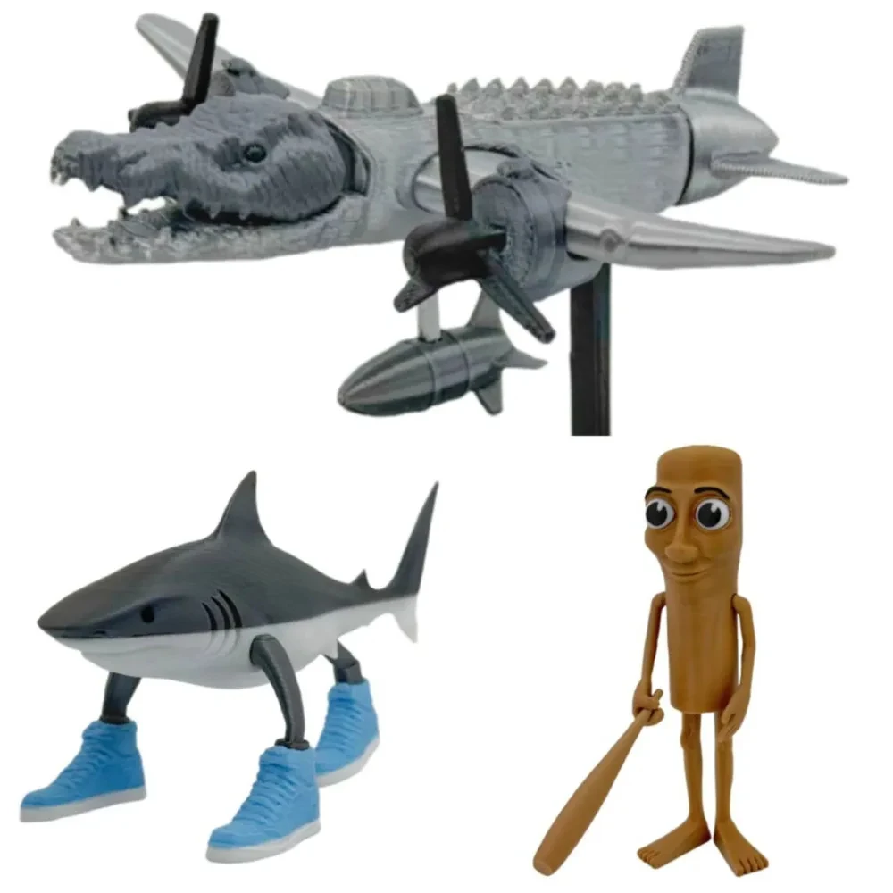 Tung Tung Sahur Figur Spielzeug Tralalero Tralala Figur Spielzeug Tung Tung Sahur Spielzeug Tralalero Tralala Hai Figur