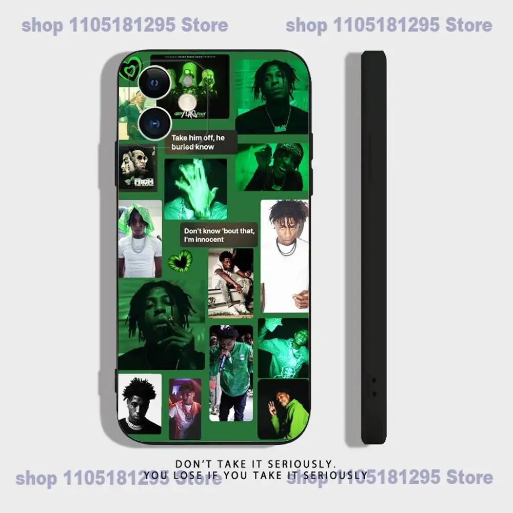 2025 YoungBoy Never Broke Again Tour جراب هاتف آيفون 17,16,15,14,13,12,11,XR,Pro,XS,Max,XR,Mini سيليكون أسود مقاوم للصدمات #2