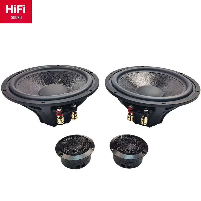 X63 Car Speaker 6.5 Inch 2-way 4ohm Component Speaker Set Round Speaker for Car Audio Upgrading Bass Tweeter