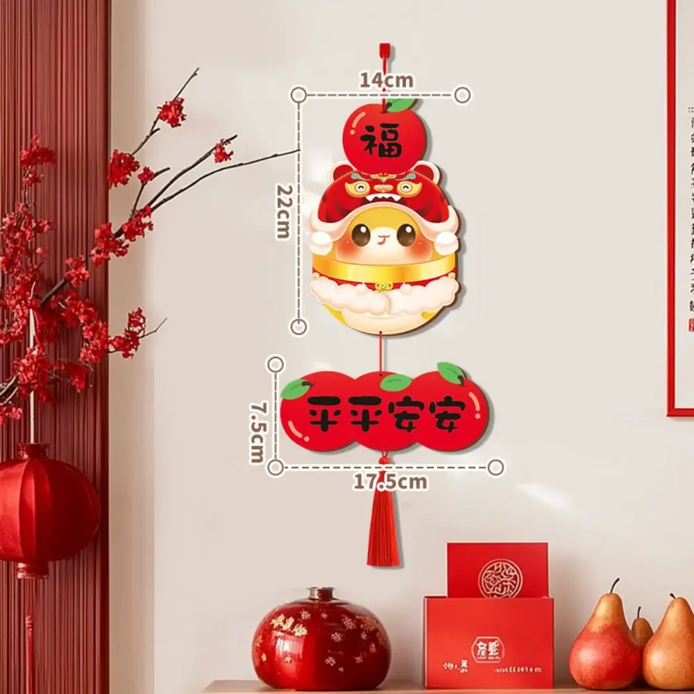 Wood 2025 New Year Lucky Pendant Chinese Style Good Luck Pray Hanging Ornaments Cute Hangable Spring Festival Hanging Ornament