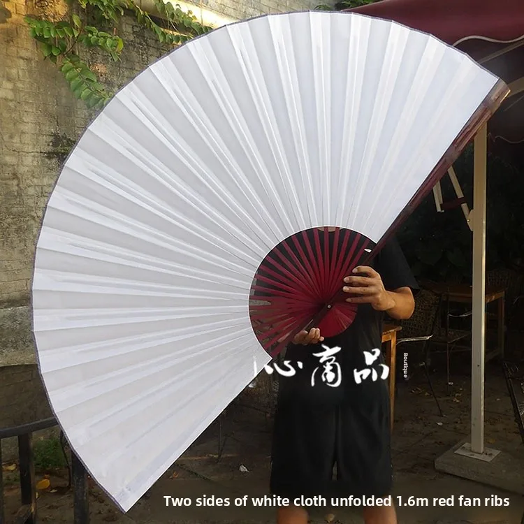 Extra Large Blank Fan White Cloth Fan Silk Cloth Decorative Fan Craft Fan Signature Prop Fan Home Decoration Fan