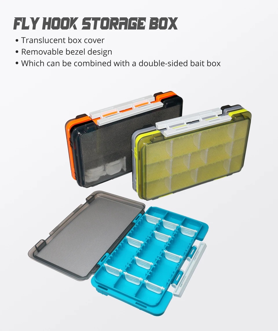 Angeln Box Tragbare Zubehör Box Fischer Tackle Box Kunststoff Köder Boxen Haken Organizer Lagerung Werkzeug Für Karpfen Angeln Waren – Detail 1