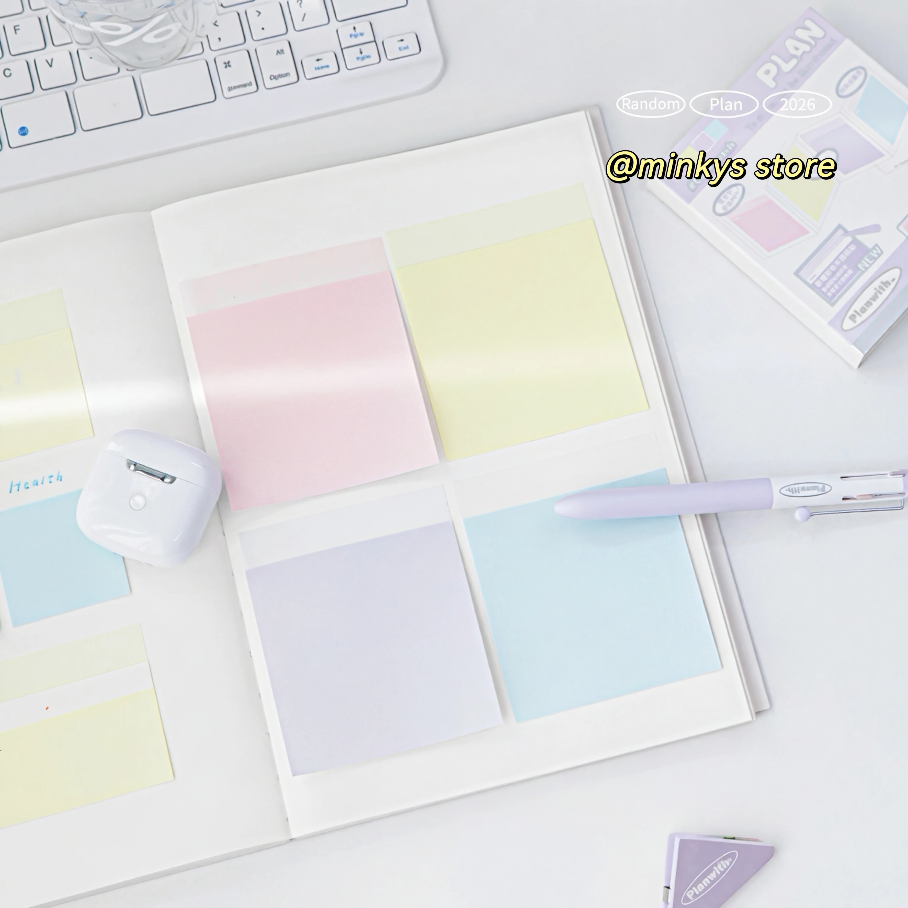 160 Sheets Expandable Divided Sticky Notes 4‑Color No Cover Text Self Adhesive Memo Notes Students Learning Marking Index Label
