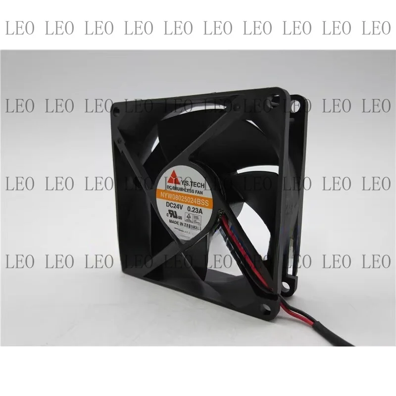 MY For Y.S.TECH NYW08025024BSS 8025 DC24V 0.23A 2-wire Inverter Cooling Fan