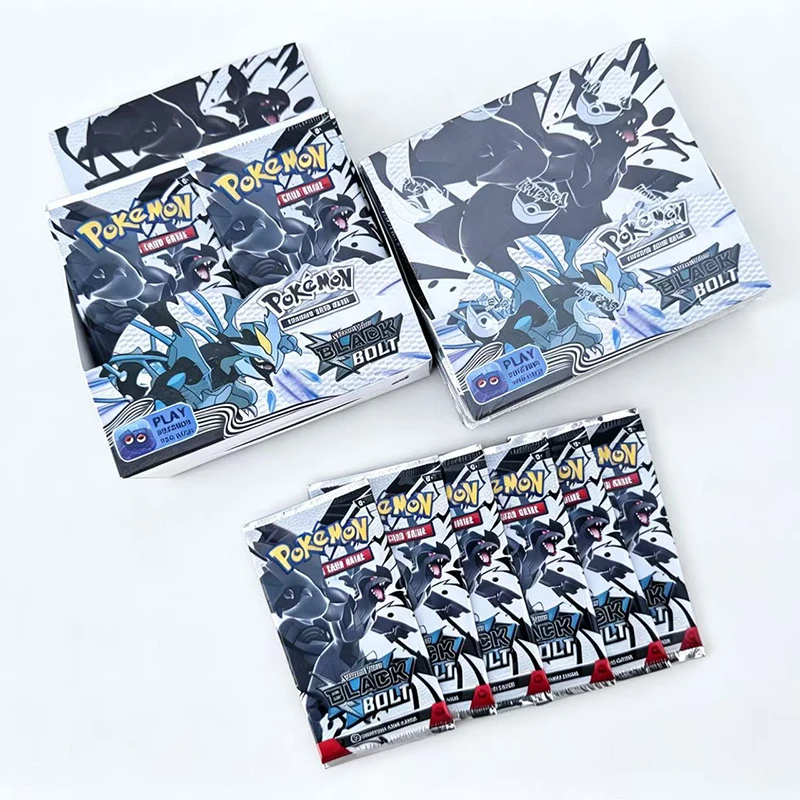 360Pcs Cards Scarlet Violet Black Bolt Booster Packs English TCG Trading Cards Game Collection Toys Kids Birthday Gifts