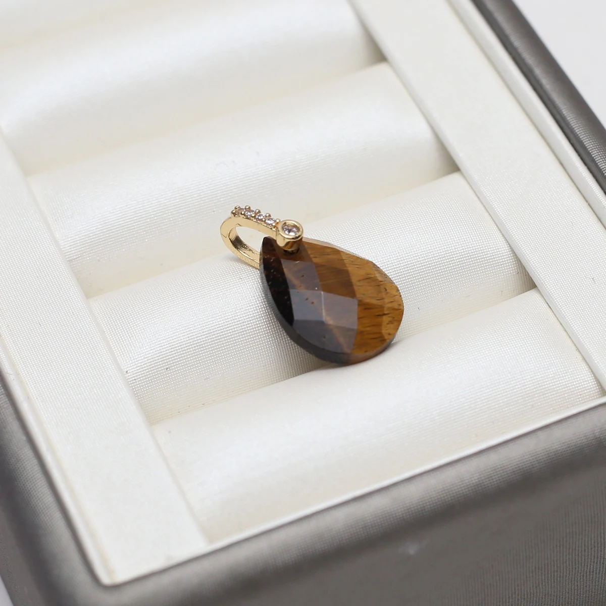 2 قطعة المعلقات الحجر الطبيعي الأوجه جمشت النمر عين السحر لصنع المجوهرات Diy بها بنفسك النساء قلادة أقراط اكسسوارات #5