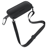 ABDQ-Soft Silicone Case Cover for SoundLink Flex Bluetooth Portable Speaker with Shoulder Strap and Carabiner,Black