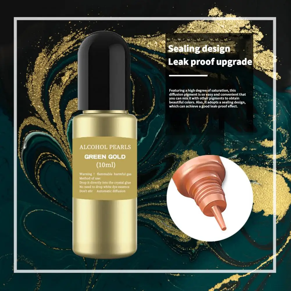 10ml Colorant Dye Ink Diffusion Pigment DIY 3D Ink Metal Pigment Alcohol Liquid Colorant Colorant Dye Crafts Color Dye Liquid