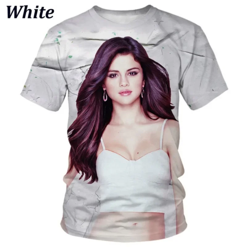 Y2k Selena Gomez Boys and Girls Short Sleeve T-shirt Onlyfans Cosplay Men\'s Clothing Quality Haikyuu T-shirt for Men Cyrus