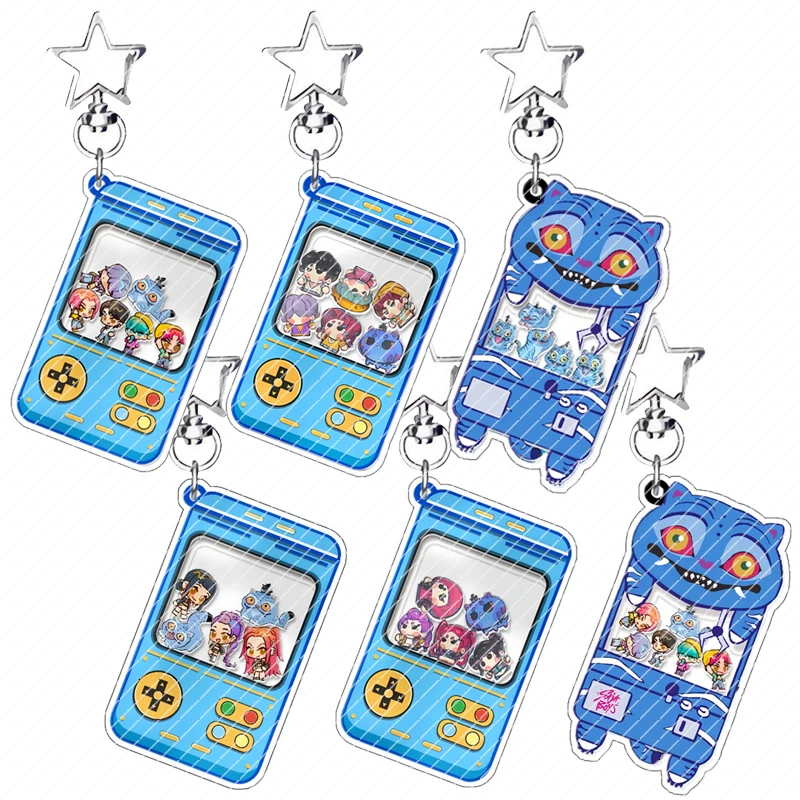 

Anime Popular Kpop Tv Demon Hunters Acrylic Keychain Huntrix Mira Rumi Zoey Tiger Bag Decoration Pendant Friends Gift