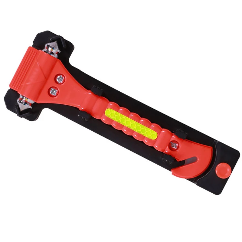 1PC  Reflective Dual-sided Hammer Multi-function Safety Hammer For Public Buses Long-distance Buses Car Rescue Hand Tools