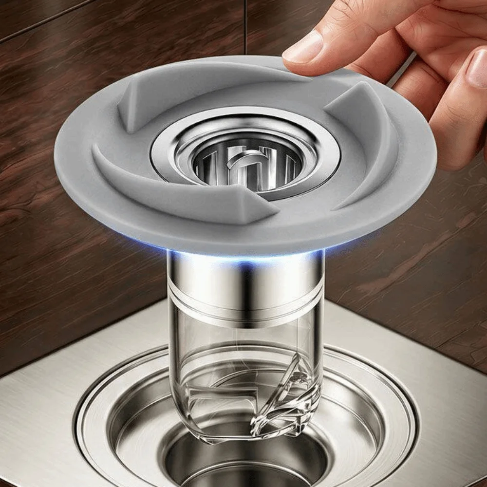 Magnetic Floor Drain Core Vortex Flow Odor Proof Vortex Drain Core Insect Proof Anti-Clog Drain Valve Sewer Line
