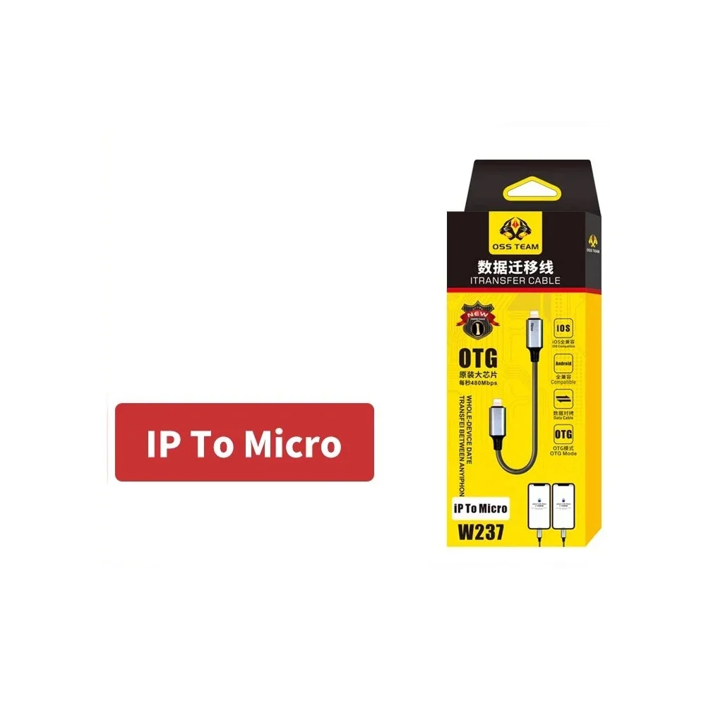 OSS W237 Data recovery Cable For iPhone Data High-speed Transmission Line Guide Data For IPHONE TO Micro iP TO iP iP TO TYPE-C
