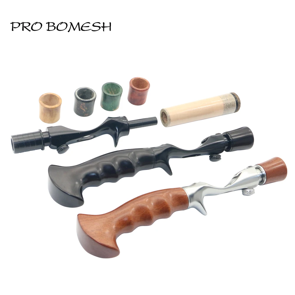 Kit de poignée de moulinet de pêche Pro Bomesh Offset Grip pour montage de canne à pêche à la truite, composant de réparation et accessoire de bricolage