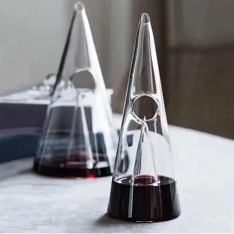 

Pyramid Waterfall Red Wine Pourer Glass Decanter Brandy Decant Jug Bar Champagne Water Bottle Drinking Glasses Gifts