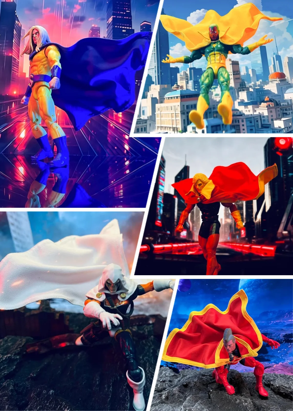 

【No Figure】1/12 Scale Male Soldier Comic Character Clothing Accessories Built-in Wire Capes Fit 6''Action Figure For Fans DIY