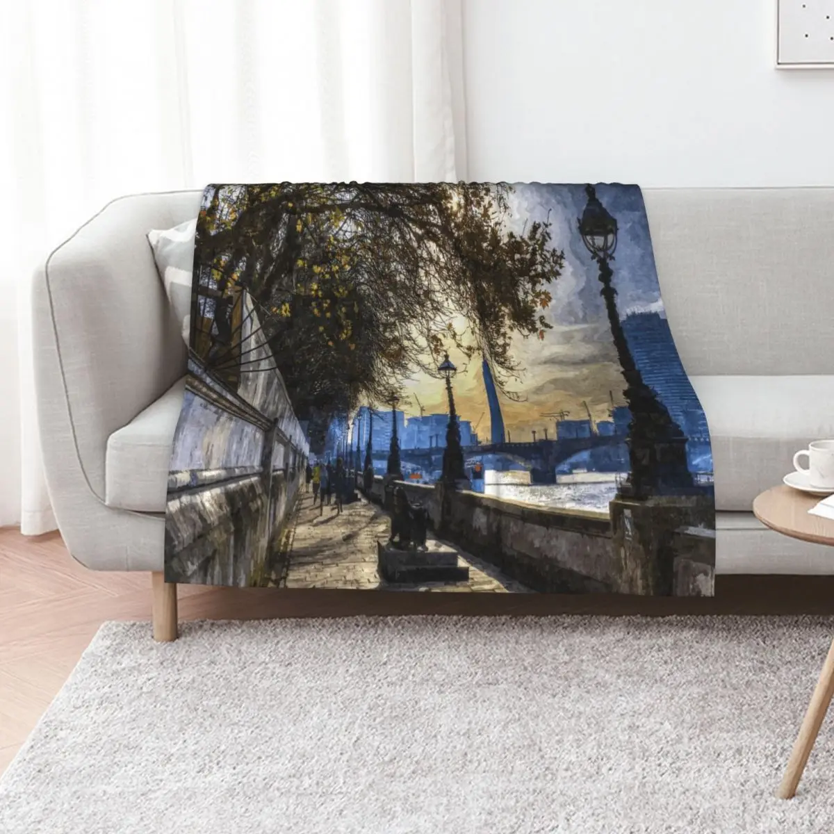 River Thames Path Art Throw Blanket decorative Hair Retros Furry Travel christmas decoration Blankets