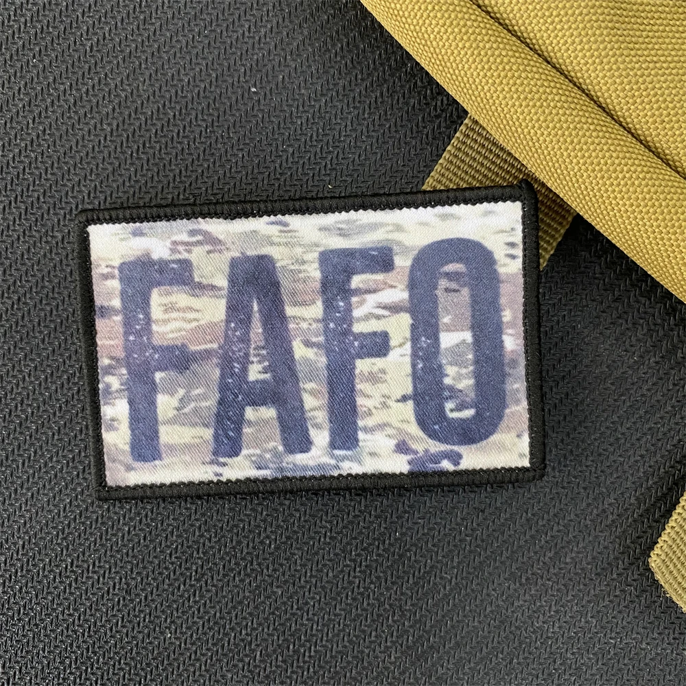 FAFO F-ck Around and Find Out Tactical Morale Badge Patch Printing Hook and Loop Military Army Backpack Helmet Hat Sticker