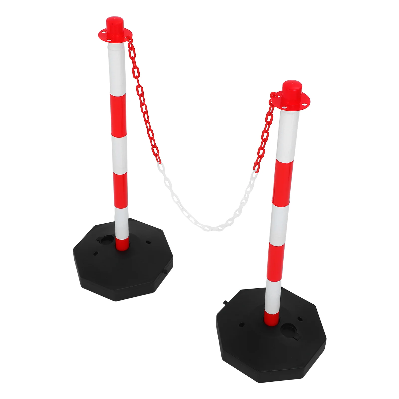 1Set Plastic Warning Post with Detachable Base Easy Carry Handle for Temporary Traffic Control Parking Lots Facility Security