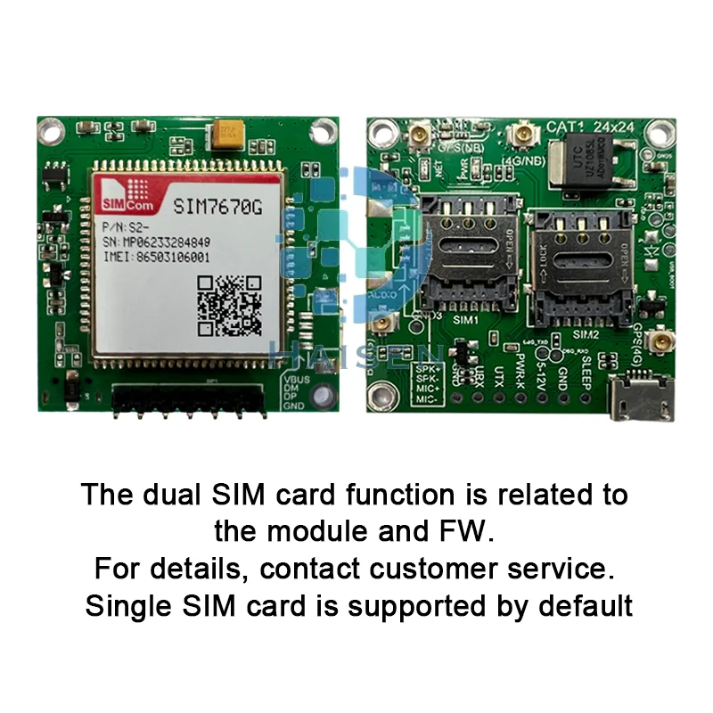 HAISEN SIMCOM SIM7670G płyta główna płyta rozwojowa SIM7670G LTE CAT1 4G GPS SIM7670