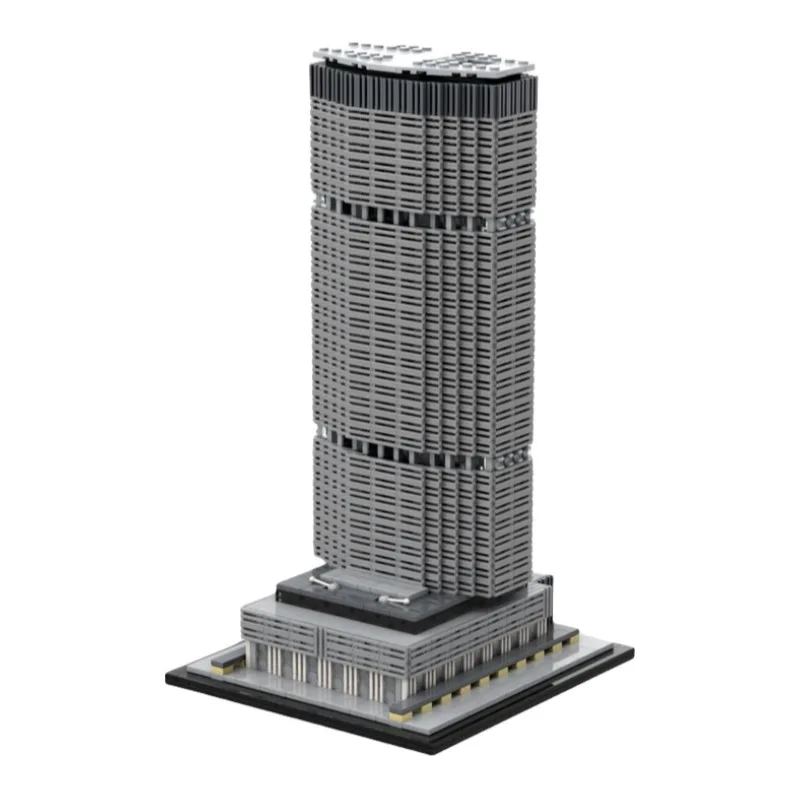 

1:800 Scale In the metropolis Custom MOC Building Blocks Toy Skyscraper Series MetLife Building Model Kids Creative Holiday Gift