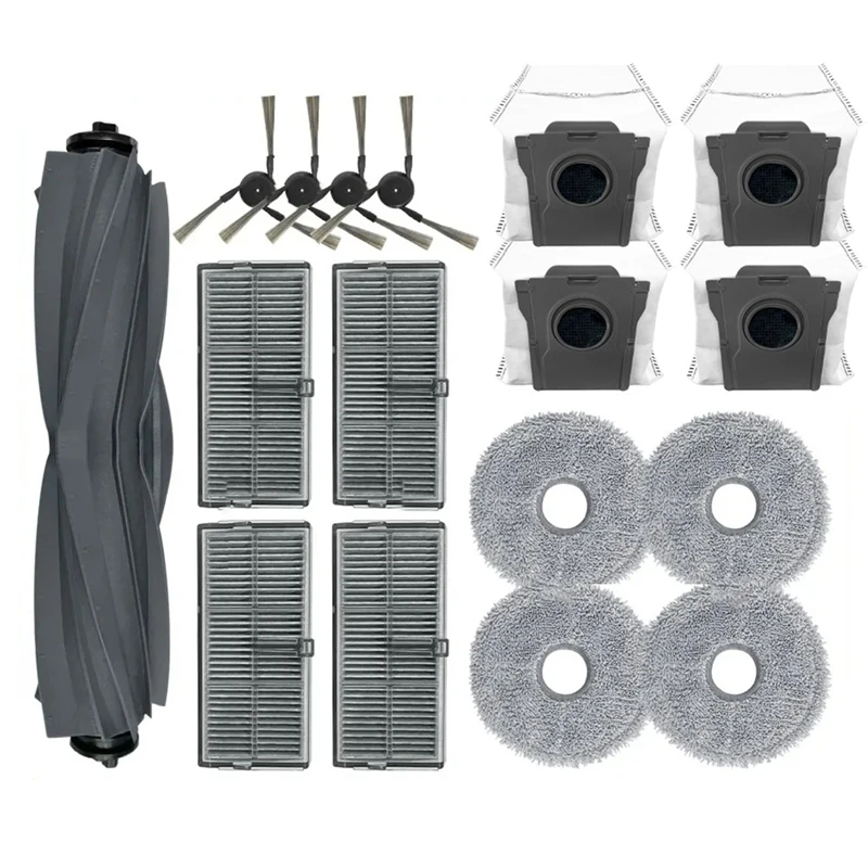 

A17F-For Dreame X40 Ultra, X40 Pro, S30 Pro Ultra Parts Accessories Roller Side Brush Filter Mop Cloth Dust Bag