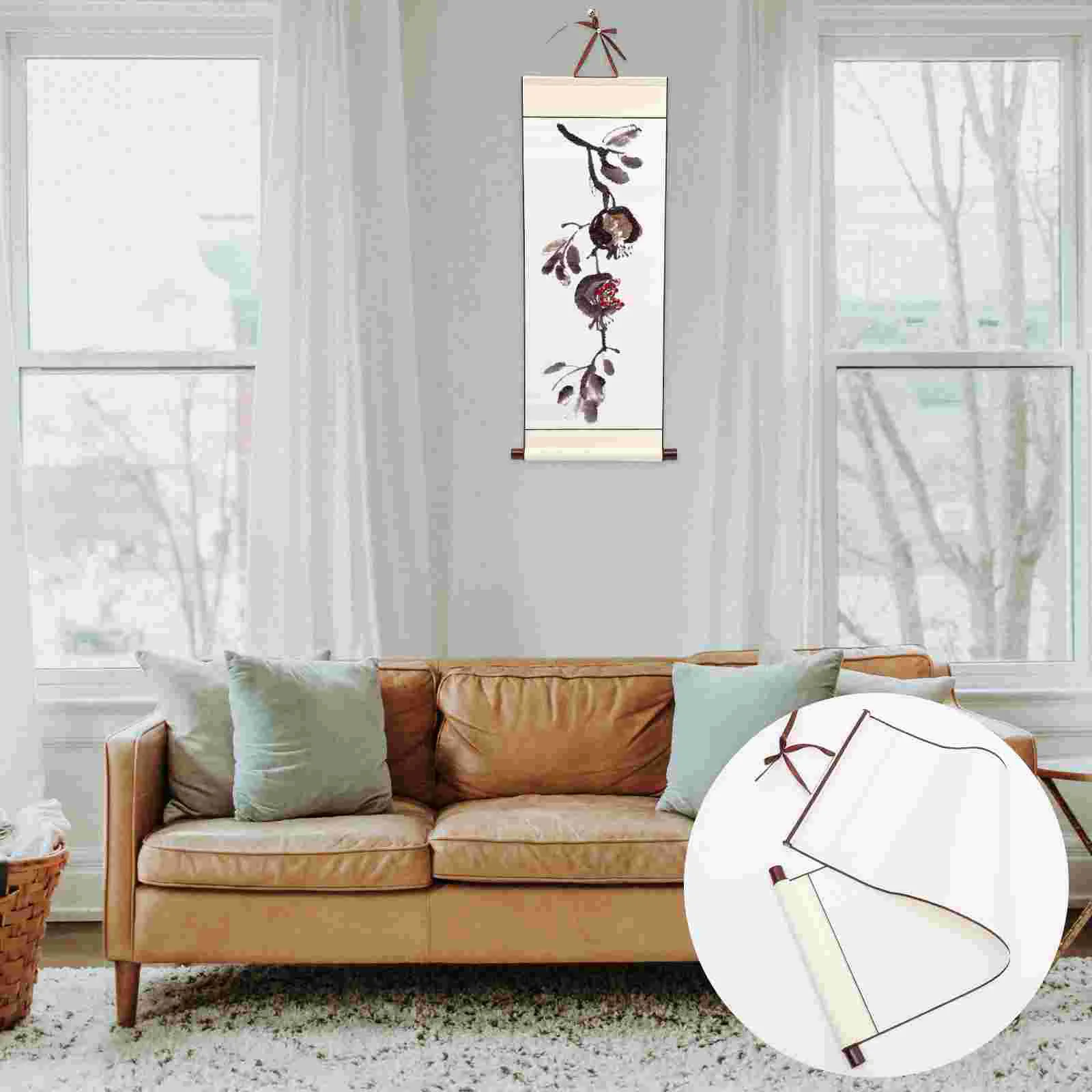 Blank Mounting Wall Scrolls Hanging Chinese Calligraphy Accessory Picture Paper Child Drawing