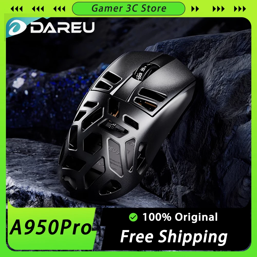 

Dareu A950pro Magnesium Mouse 4K Tri Mode Paw3395 Sensor Wireless Gaming Mouse Lightweight E-Sports Pc Gamer Accessories Gift