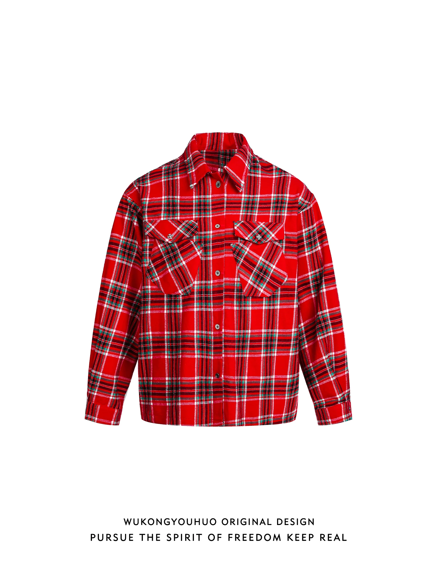 

Свободная длинная рубашка с длинным рукавом, весенняя модная рубашка в клетку с лоскутным шитьем, красная, молодежная повседневная одежда, 100% хлопок, износостойкая.