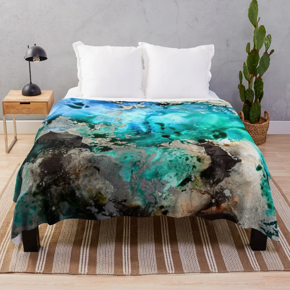 

Oceanic Melody II Throw Blanket Furry Blankets Comfort Recieving Blankets Flannel Blanket