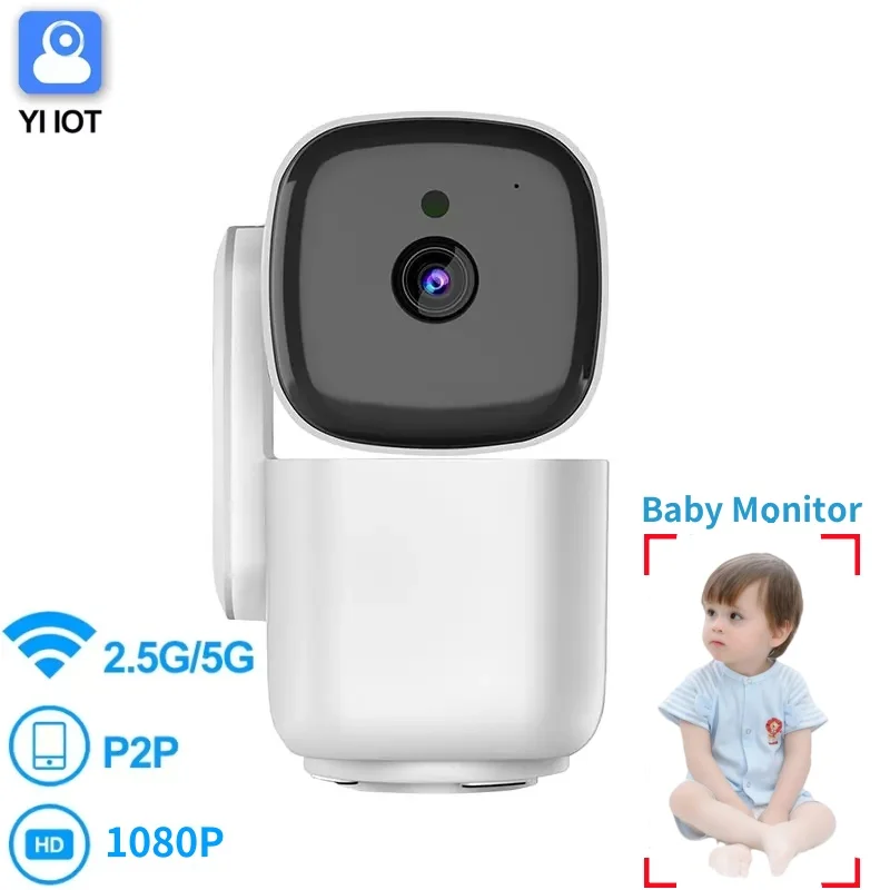 

YiIOT 2,4G/5G Wi-Fi умная камера видеонаблюдения для радионяни 1080P автоматическое отслеживание PTZ-видео двустороннее аудио для домашней безопасности