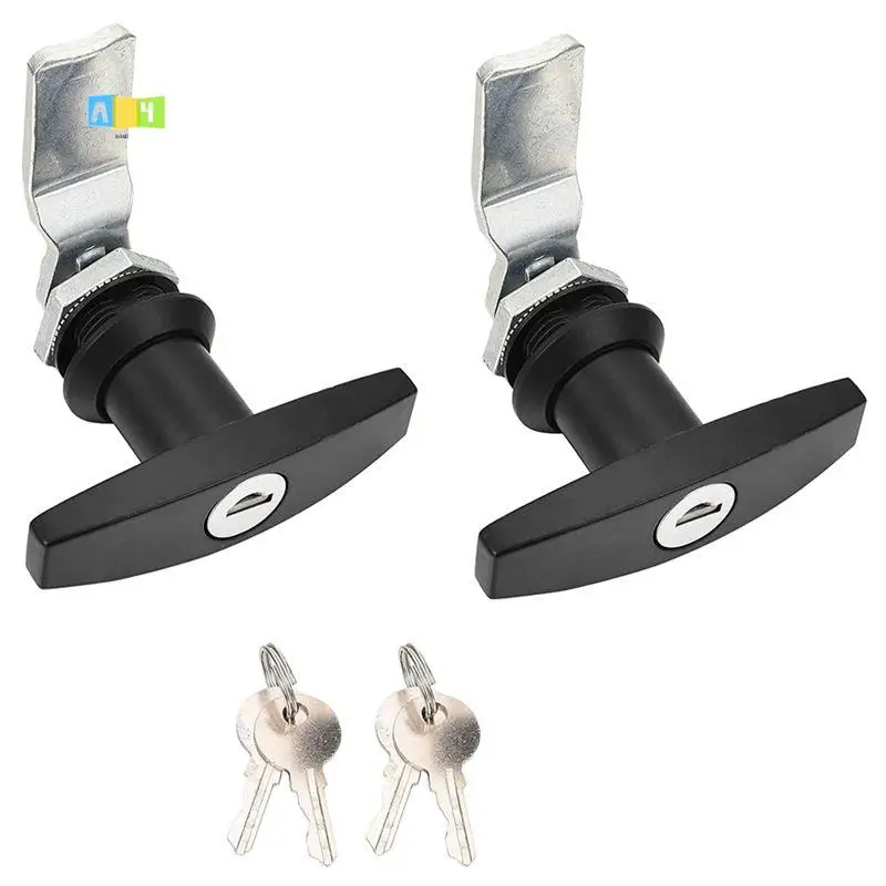 A04E-T-Handle Door Lock Truck Cap Locking With 2 Keys For Most Brand Of Truck Cap Toppers Tops Black