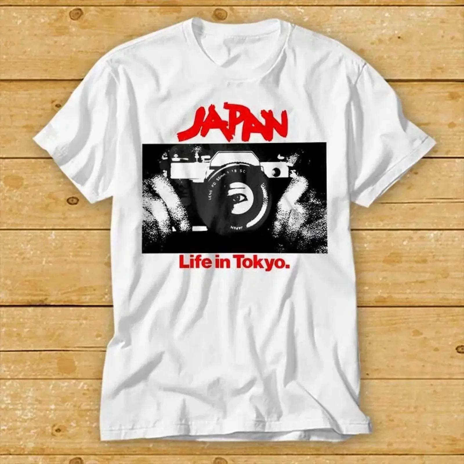 T-Shirt Japan Leben in Tokio Sylvian Synth Bestseller Film Geschenk Musik 2718 Vintage Washed Top für den Alltag Vielseitig einsetzbar