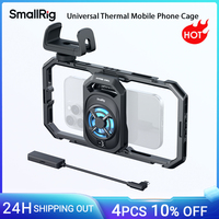 SmallRig Universal Cooling Mobile Phone Cage for iPhone for Smartphones with 2-in-1 USB-C Audio Adapter Power Bank Holder -5275