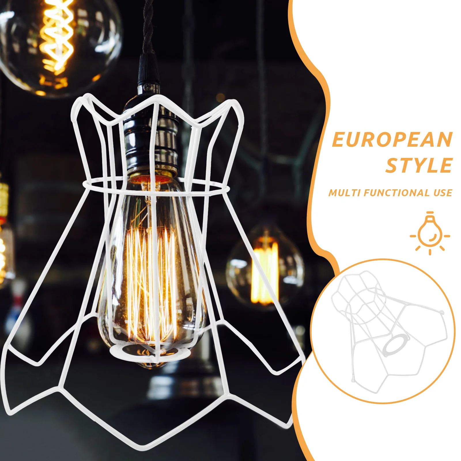 

European Style DIY Lampshade Frame Metal Lamp Shade Rack Sturdy Iron Table Lampshade Holder Frame for Desk Pendant Lights Decor