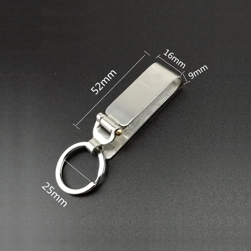 Anti-Lost Heavy Duty Stainless Steel Belt Key Holder Key-Clip Detachable Keyrings for Keys Belt Keychain Men Jewelry