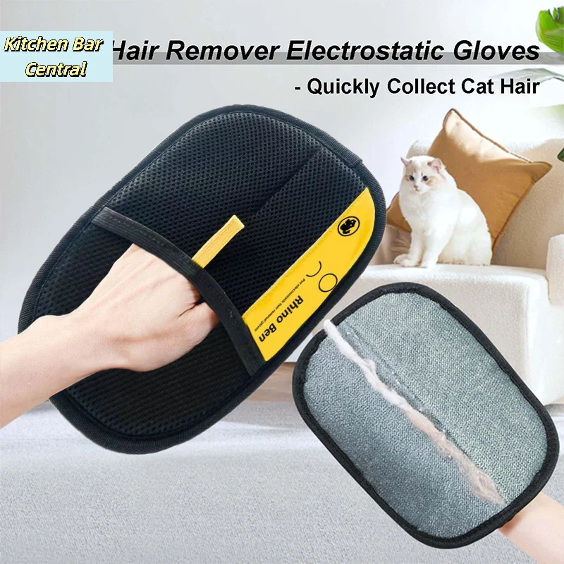 【Pet Hair Remover Electrostatic Gloves New Pet Hair Removal Glove For Cats & Dogs】