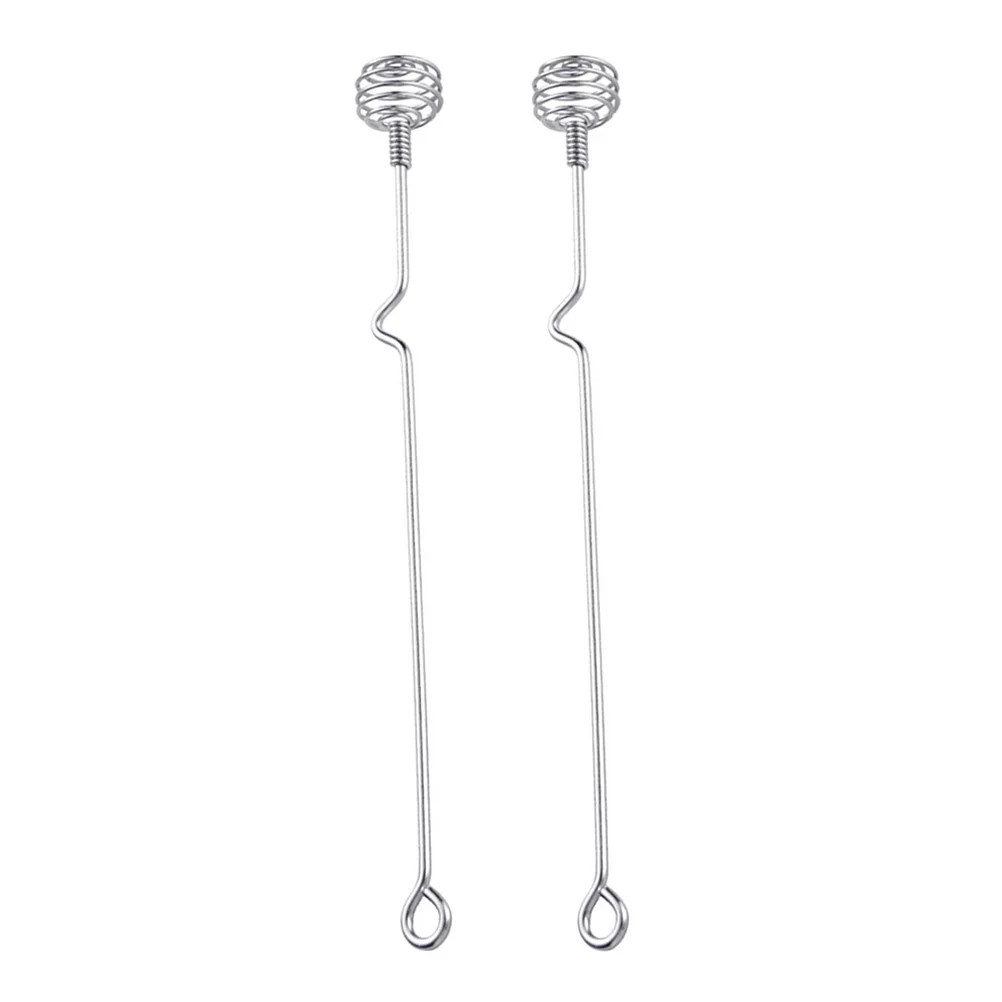 

2pcs Stainless Steel Coffee Spoons Long Handle Mixing Spoon For Tea Chocolate Honey Dipper Drink Stirrer Kitchen Whisk Bar