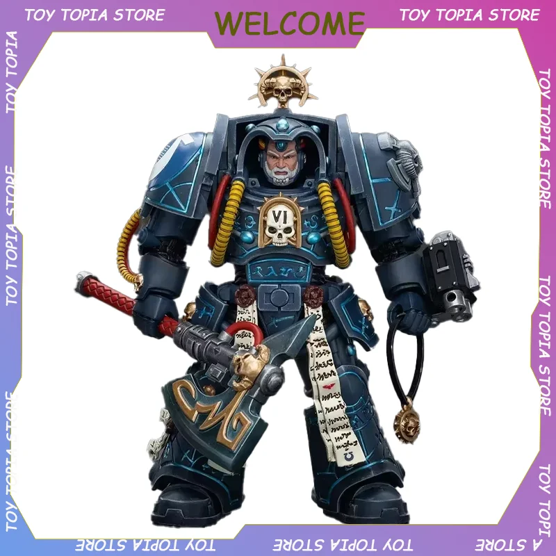 JOYTOY Warhammer 40K 1/18 Ultramarines أمين المكتبة في المنهي درع تمثال عمل الشكل جمع ديكور نموذج اللعب تمثال