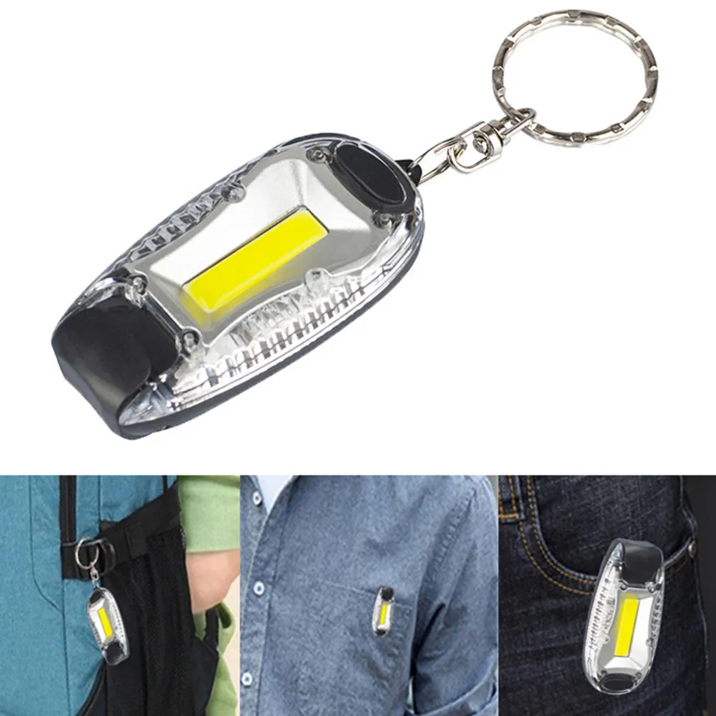 3Pcs Bright Cob LED Keychain Light Multi-Use Torch for Backpack Purse Book Reading Keychain Light Keyring Torch