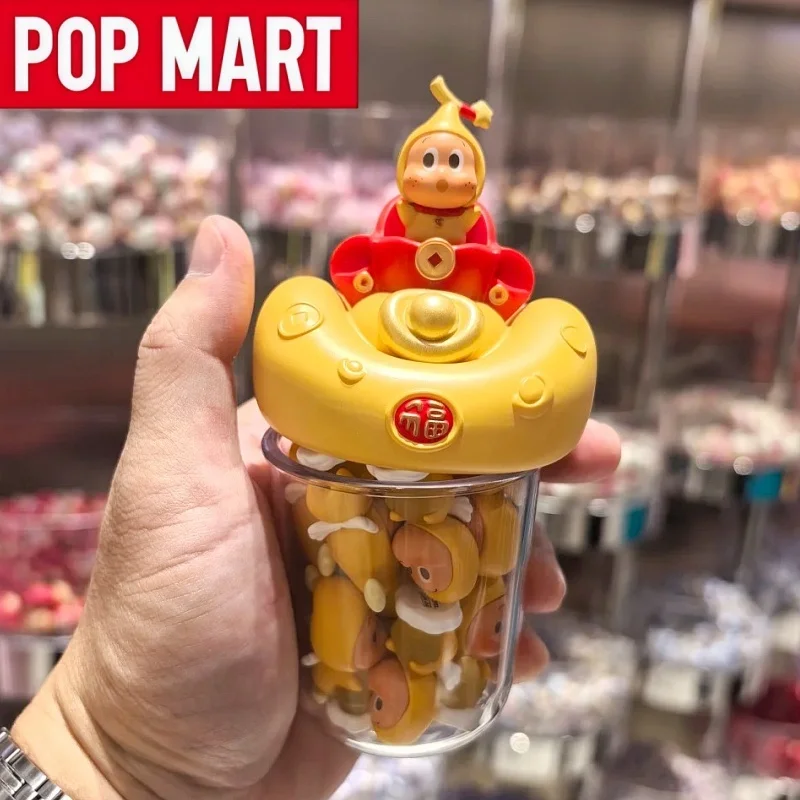 

POP MART Оригинальная коллекционная фигурка «Год Лошади», лимитированная серия «Счастливая лошадь», слепая коробка, мини-кукла Pop Bean Cute Mamafufu, модель-украшение, подарки