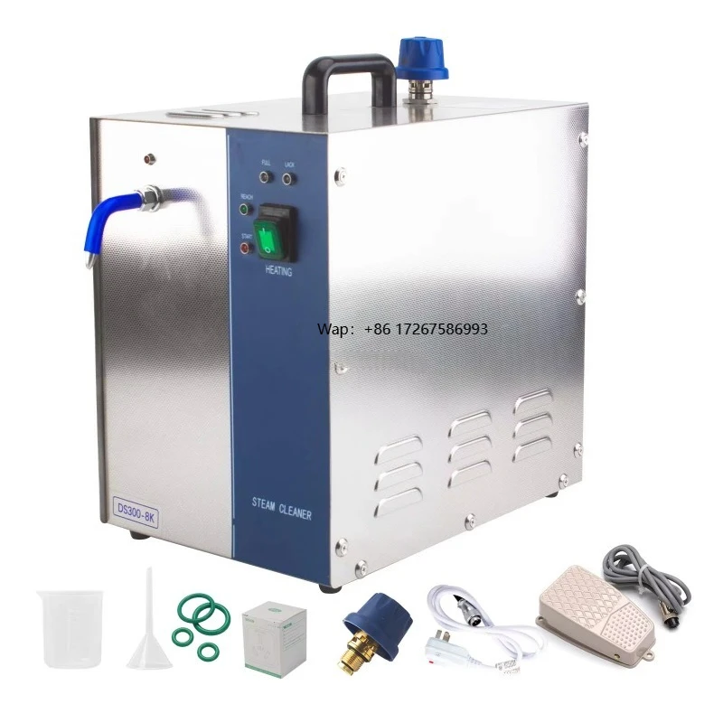 

Паровая машина для чистки ювелирных изделий DS300-8K, 2300 Вт, бак 3 л, высокое давление 8 бар, профессиональная паровая чистящая машина для ювелирных мастерских